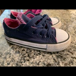 Toddler size 7 girls two tone converse sneakers